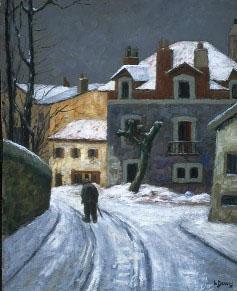 Louis Dewis Snow in Biarritz oil painting image